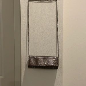 Platinum bling crossbody clutch